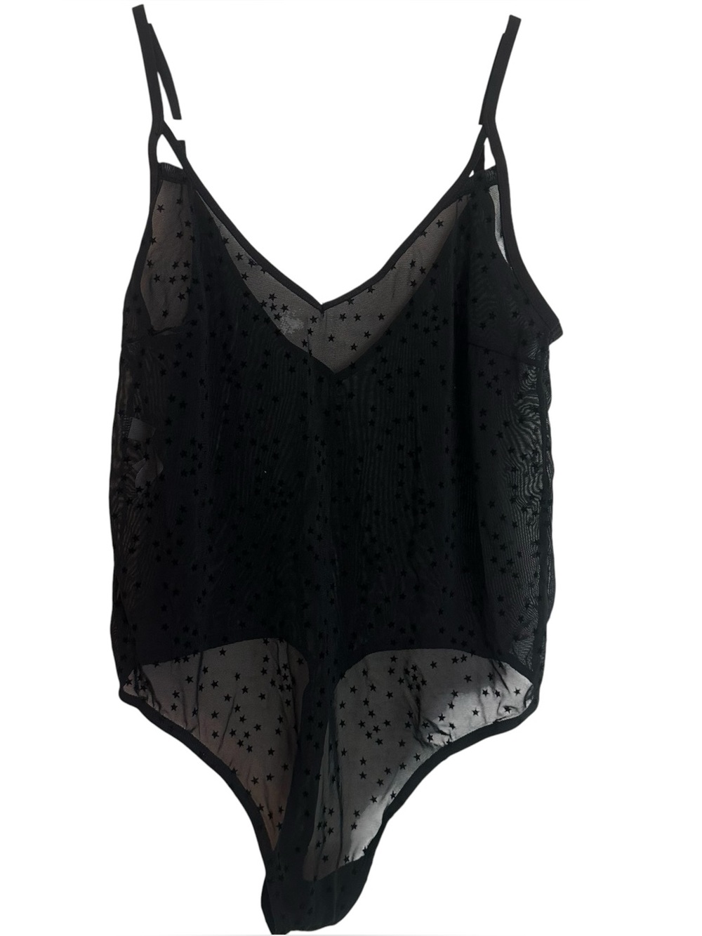 Sheer Star Bodysuit Large NWOT